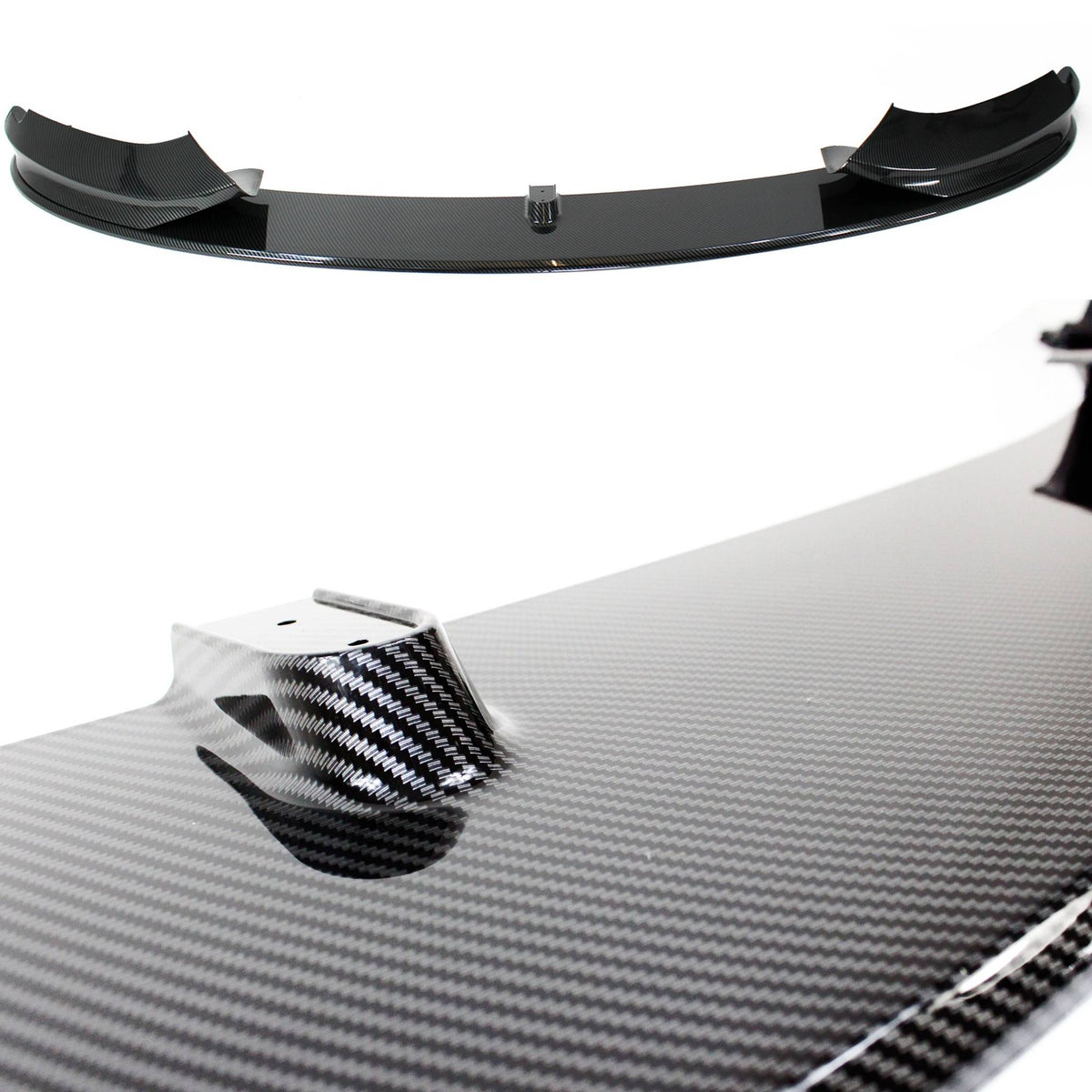 JOM Lèvre de Pare-choc Avant pour BMW Série 4 F32/F33/F36 2013-2021 Carbon Optik Sport Look 3 pièces