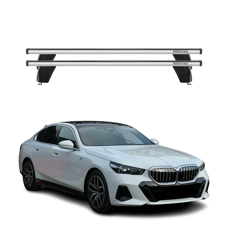 Menabo Barres de toit transversales pour BMW 5 G60 2024-2025 Alu Gris 2x