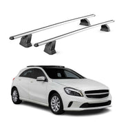 Barres de toit transversales Alu pour Mercedes Classe A W176 2012-2018 Gris 2Pcs