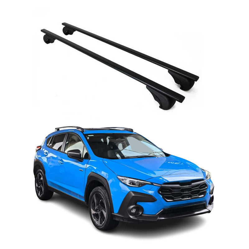 Barres de toit Transversales pour Subaru Crosstrek 2024 Fer Noir