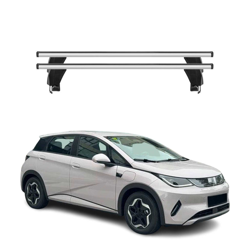 Menabo Barres de toit Transversales pour BYD Dolphin 2024-2025 Alu Gris 2x