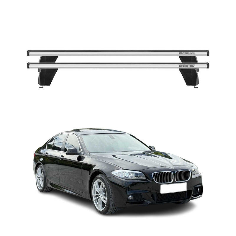 Menabo Barres de toit transversales pour BMW Série 5 F10 Berline 10-16 Gris