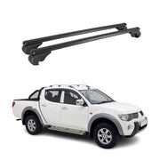 Barres de toit Transversales pour Mitsubishi L200 IV 2006-2015 TÜV Alu Noir 2x