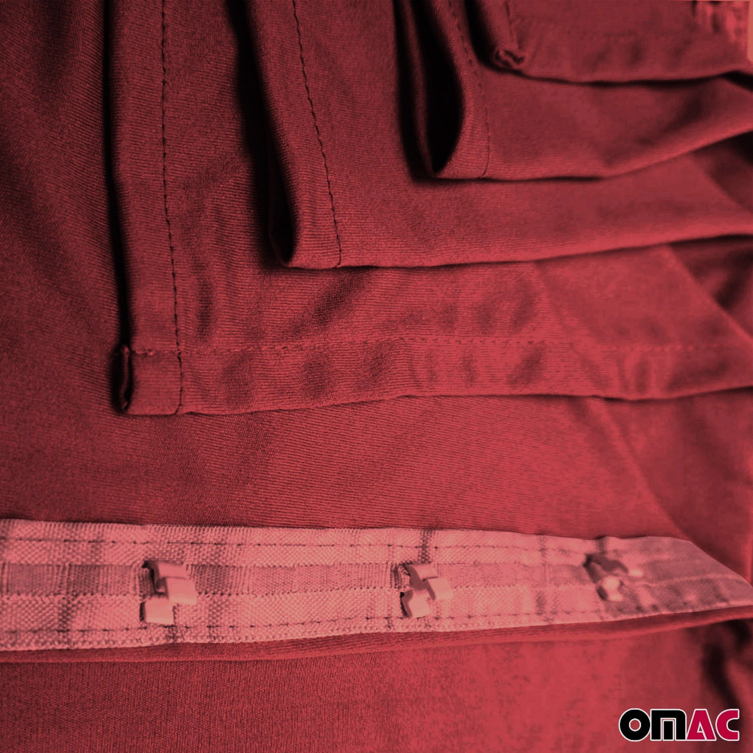 Rideaux De Fenêtre pour VW T4 1990-2003 Châssis Long Rouge Tissu