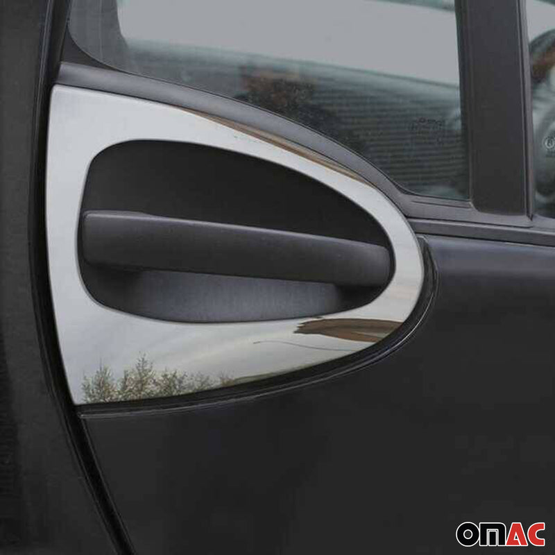 Cadres de poignées de porte pour Smart Fortwo 2007-2015 Acier Brossé 2 Pcs