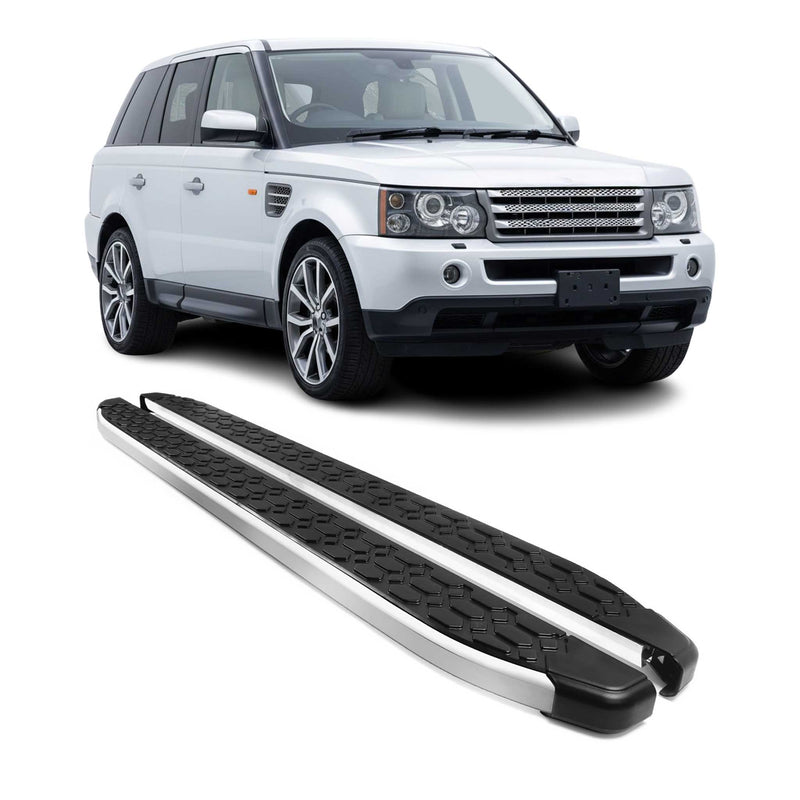 Marchepieds Latéraux pour Range Rover Sport L320 2005-2013 Gris Noir Aluminium