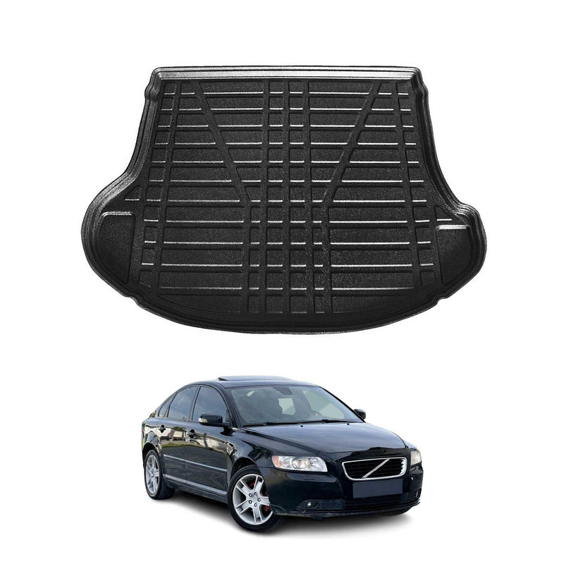 Tapis de Coffre pour Volvo S40 2004-2012 en TPE Noir