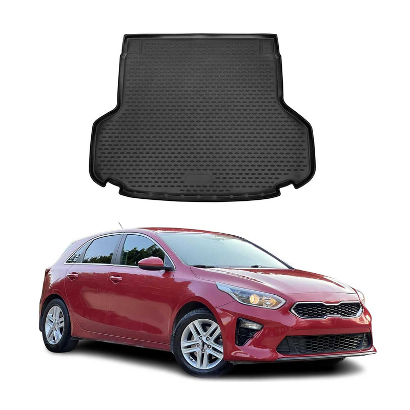 Tapis de Coffre pour Kia Ceed 2005-2021 TPE Noir