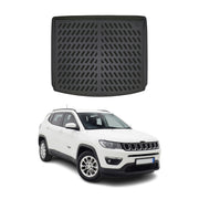Tapis de coffre Supérieur pour Jeep Compass 2017-2025 Noir 3D en Caoutchouc TPE