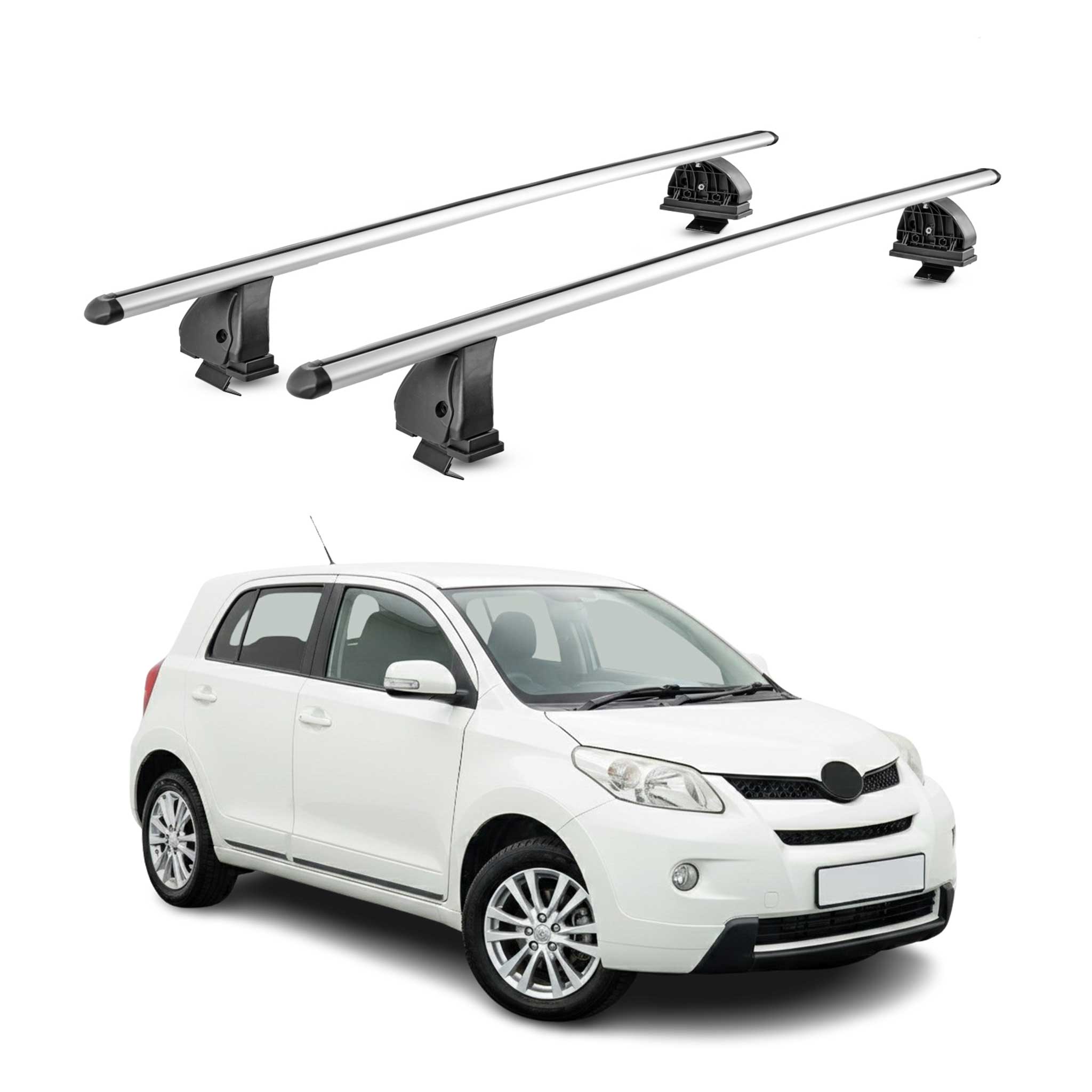 Barres de toit transversales Alu pour Toyota Urban Cruiser 2008-2014 TÜV Gris 2x