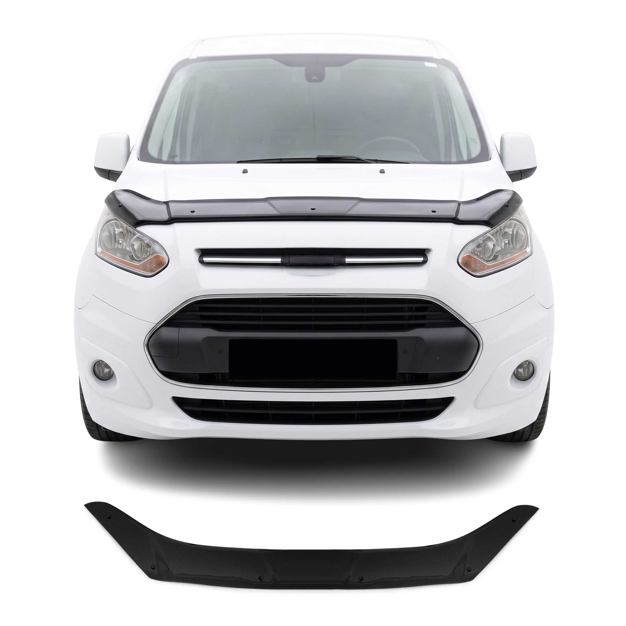 Deflecteurs d'air capot de voiture pour Ford Connect 2014-2019 Acrylique Noir