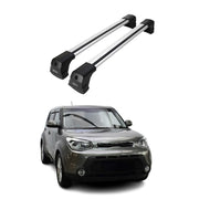 Barres de toit transversales pour Kia Soul 2013-2019 SUV Aluminium Gris