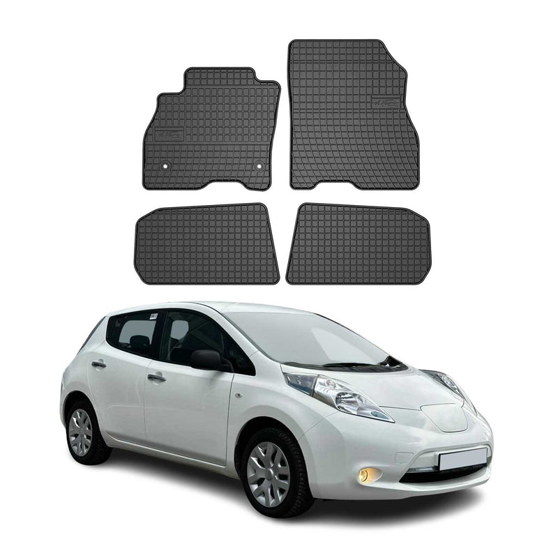 Tapis de Sol pour Nissan Leaf 2010-2017 Caoutchouc Noir
