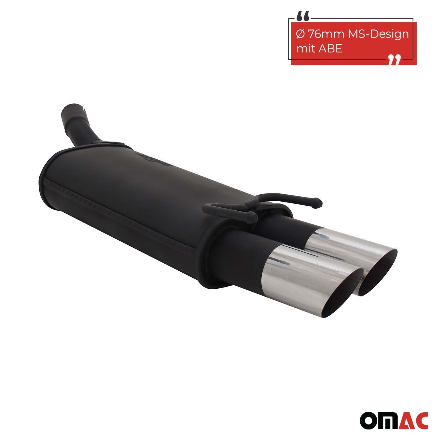 Échappement arrière sport Novus pour Opel Corsa B 2x76mm MS-Design avec ABE