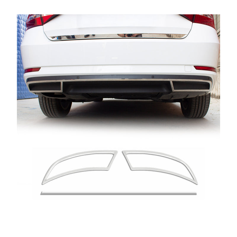Moulure de Pare-chcos Arrière pour Skoda Superb 2015-2025 acier inox 3 Pcs