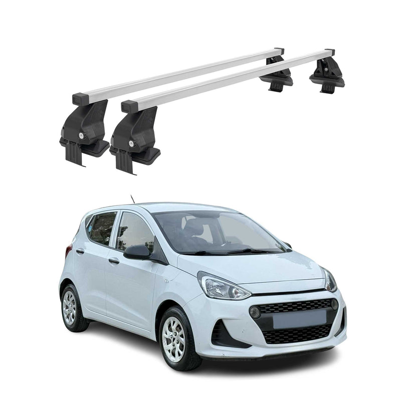 Barres de toit transversales pour Hyundai i10 2017-2019 Gris