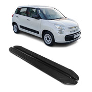 Marchepieds Latéraux pédale pour Fiat 500L 2012-2024 2Pcs Aluminium Noir