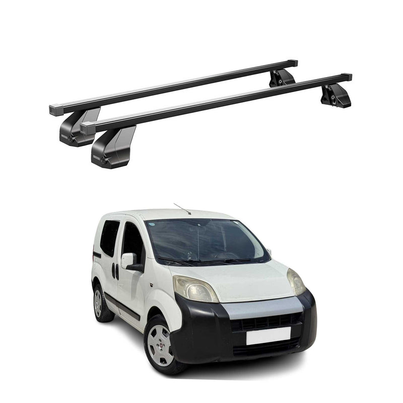 Barres Transversales Menabo pour Fiat Fiorino III 2007-2016 Noir