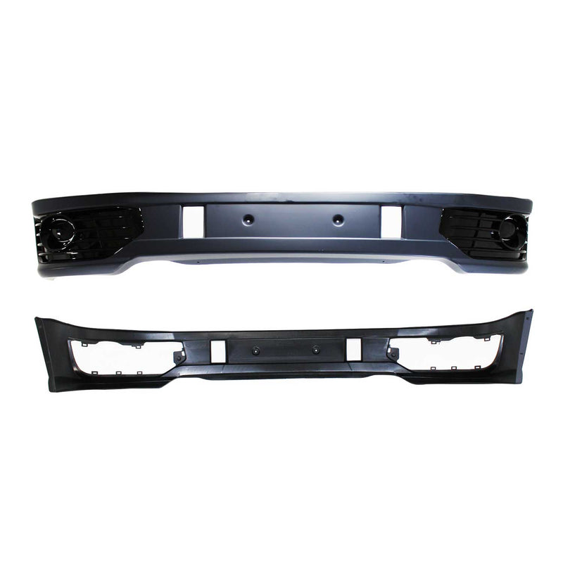 JOM Lèvre de spoiler avant convient pour Volkswagen T5 Facelift 2009-2015 ABS 3x
