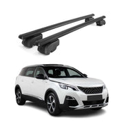 Barres de toit Transversales pour Peugeot 5008 2017-2023 Aluminium Noir ABE