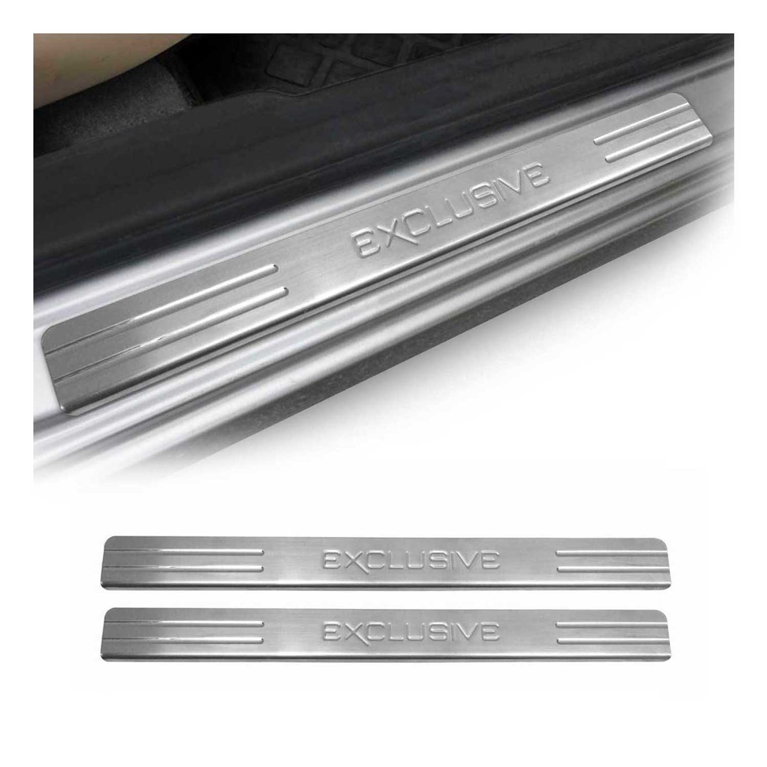 Protection Seuils de Portes pour VW Caddy 3 4 2003-2020 Chromé Exclusive 2x