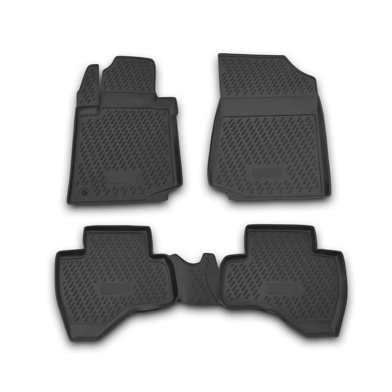 OMAC Tapis de sol pour Peugeot 107 2005-2014 en caoutchouc Noir