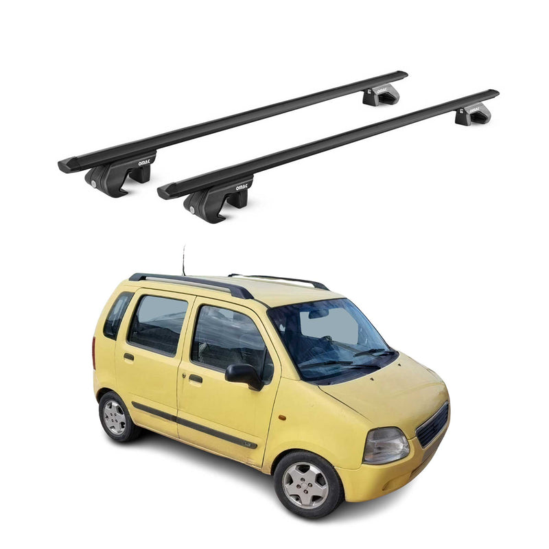Barres de toit transversales pour Suzuki Break R+ MM 2000-2008 Alu Noir 2x ABE
