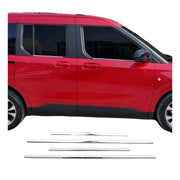 Garniture de Fenêtre pour Ford Tourneo Courier 2023-2026 Argent 4x