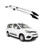 Barres de toit longitudinales pour Toyota Proace City 2019-25 L1 Alu Gris