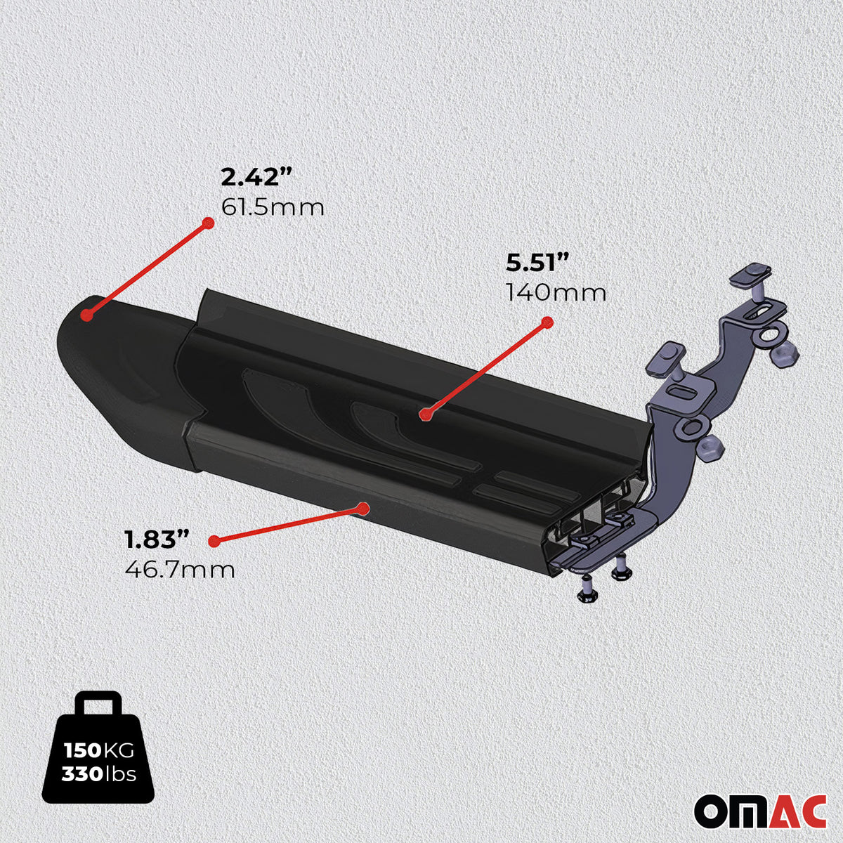 Marchepieds Latéraux pédale pour Kia Stonic 2017-2026 Aluminium Noir 2Pcs