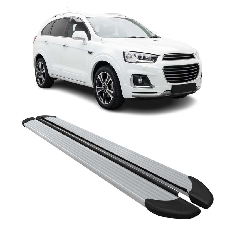 Marchepieds Latéraux pour Chevrolet Captiva 2019-2025 Aluminium Argent 2Pcs