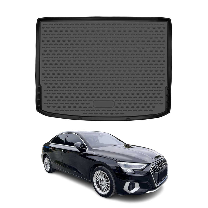 OMAC Tapis de coffre pour Audi A3 8YA Sportback 2020-2025 caoutchouc TPE Noir