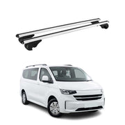Barres de toit Transversales pour VW Transporter T7 2024-2026 TÜV Alu Gris 2x