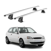 Barres de toit transversales Alu pour Ford Fiesta IV 1995-2002 3Portes Gris 2Pcs
