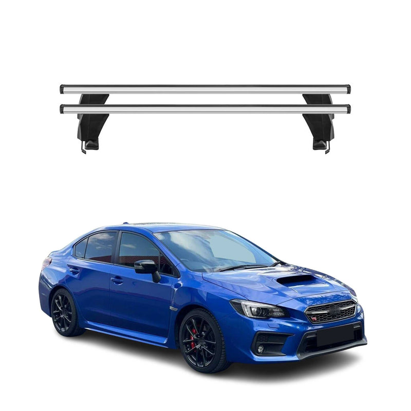 Menabo Barres de toit Transversales pour Subaru WRX STI 2017-2025 Gris ABE 2x