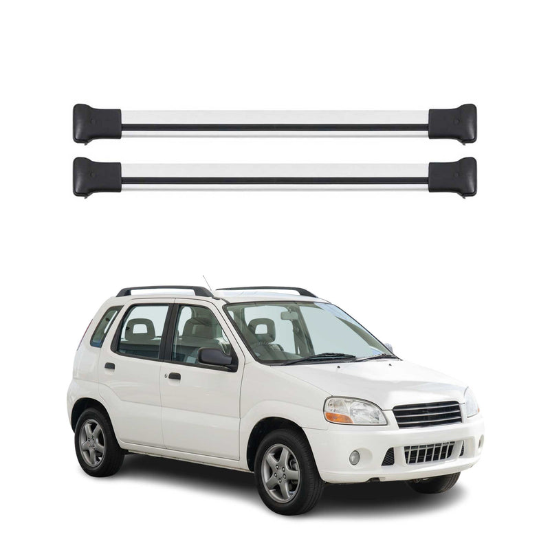 Barres de Toit transversales pour Suzuki Ignis mk1 2000-2008 5Portes Alu Gris 2x