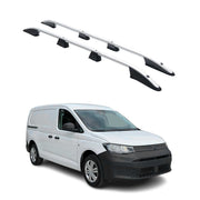 Barres de toit longitudinales pour VW Caddy 2021-2025 L2 Long Aluminium Gris