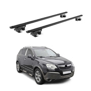 Barres de toit transversales pour Opel Antara 2006-2015 Aluminium Noir 2x ABE