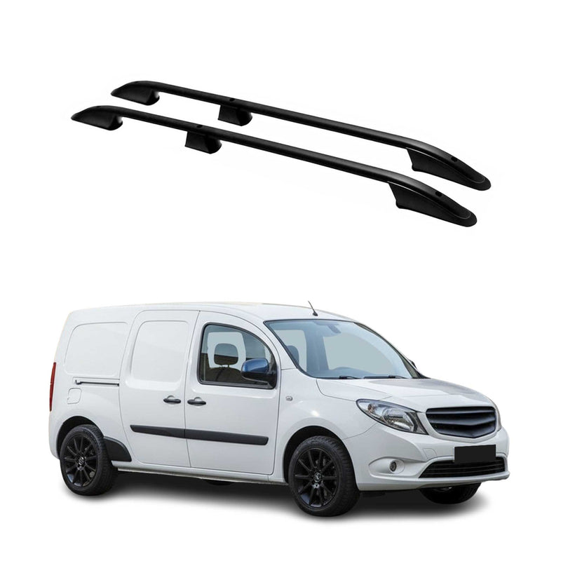 Barres de toit longitudinales pour Mercedes Citan 2012-2021 L2 Long Alu Noir