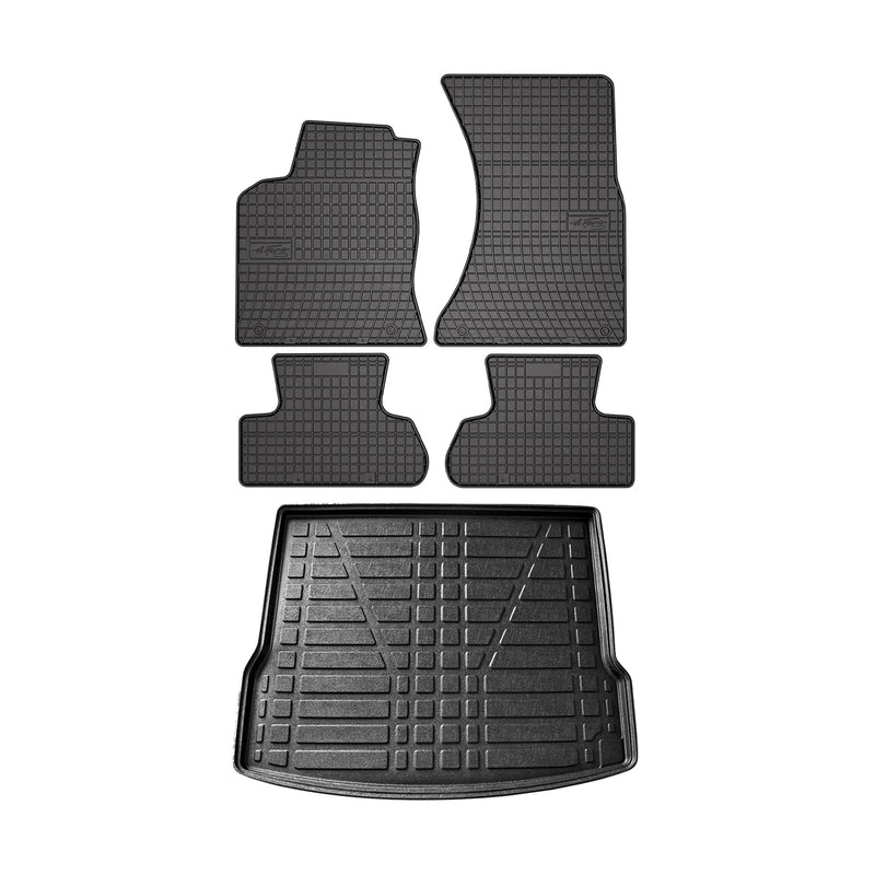 Kit Tapis de sol et coffre pour Audi Q5 8RB 2008-2017 Noir TPE