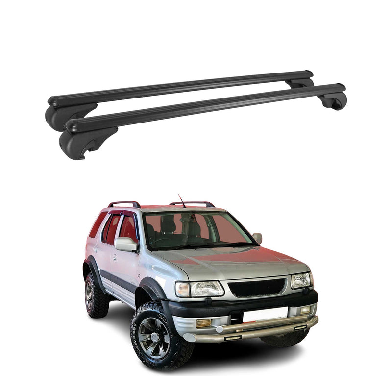Barres de toit Transversales pour Opel Frontera 1998-2004 Aluminium Noir
