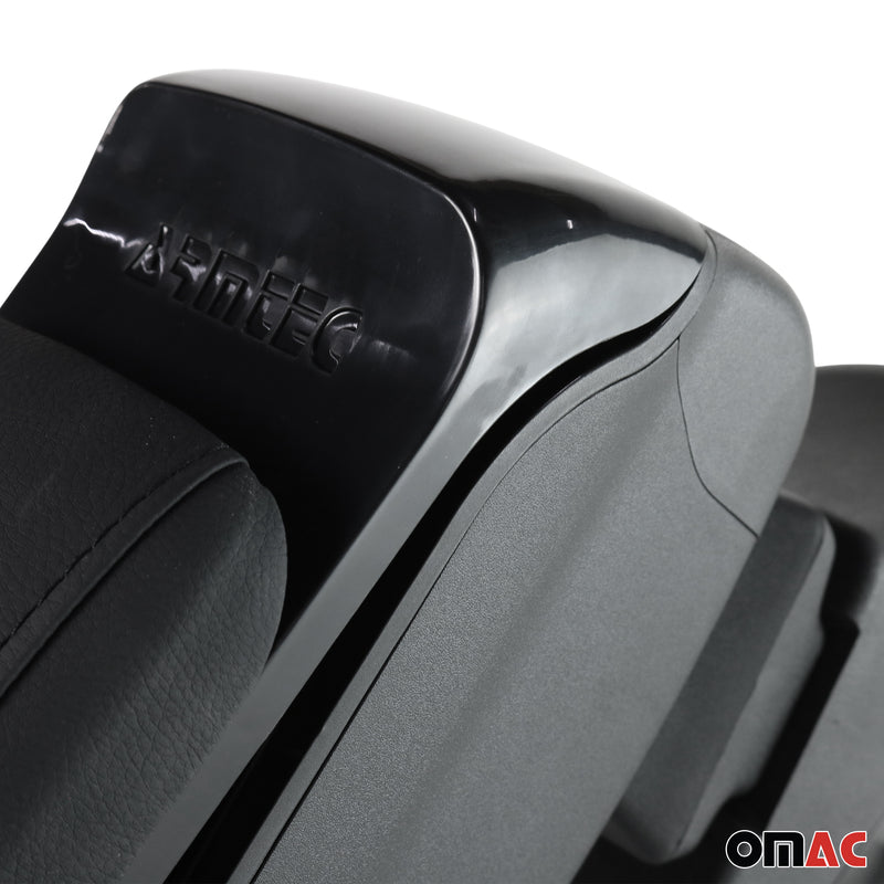 Accoudoir pour Opel Corsa E Break 2014-2019 Vinyl Abs Noir Coulissant