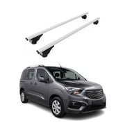 Barres de toit Transversales pour Opel Combo E 2019-2026 Acier Gris 2Pcs