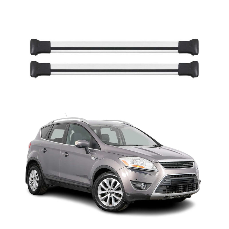 Barres de toit transversales pour Ford Kuga 2008-2013 Aluminium Gris
