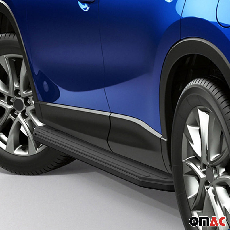 Marchepieds Latéraux pour Mazda CX-5 2011-2017 Alu Noir ABE