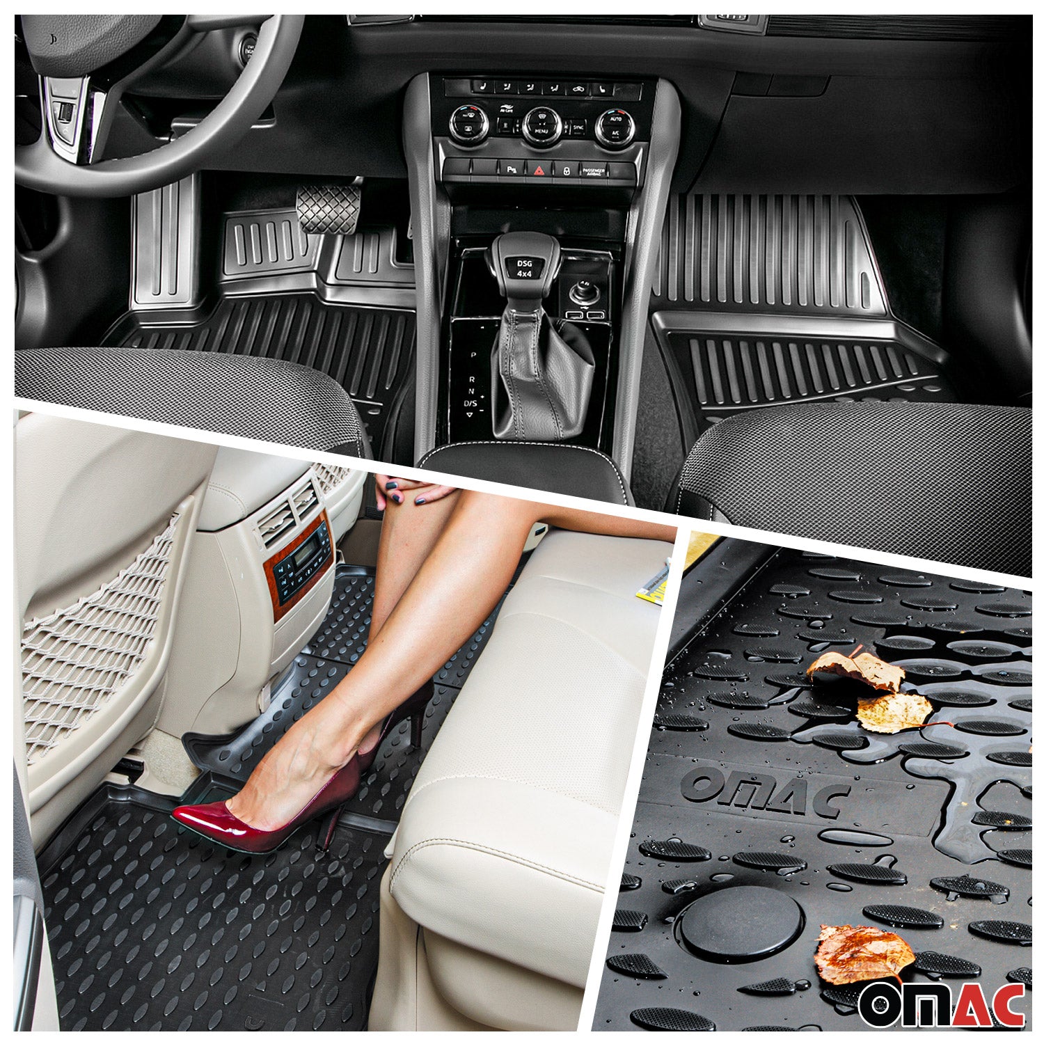 Kit Tapis de sol et coffre pour BMW Série 5 F10 F11 2010-2013 Pre-FL 4WD Xdrive