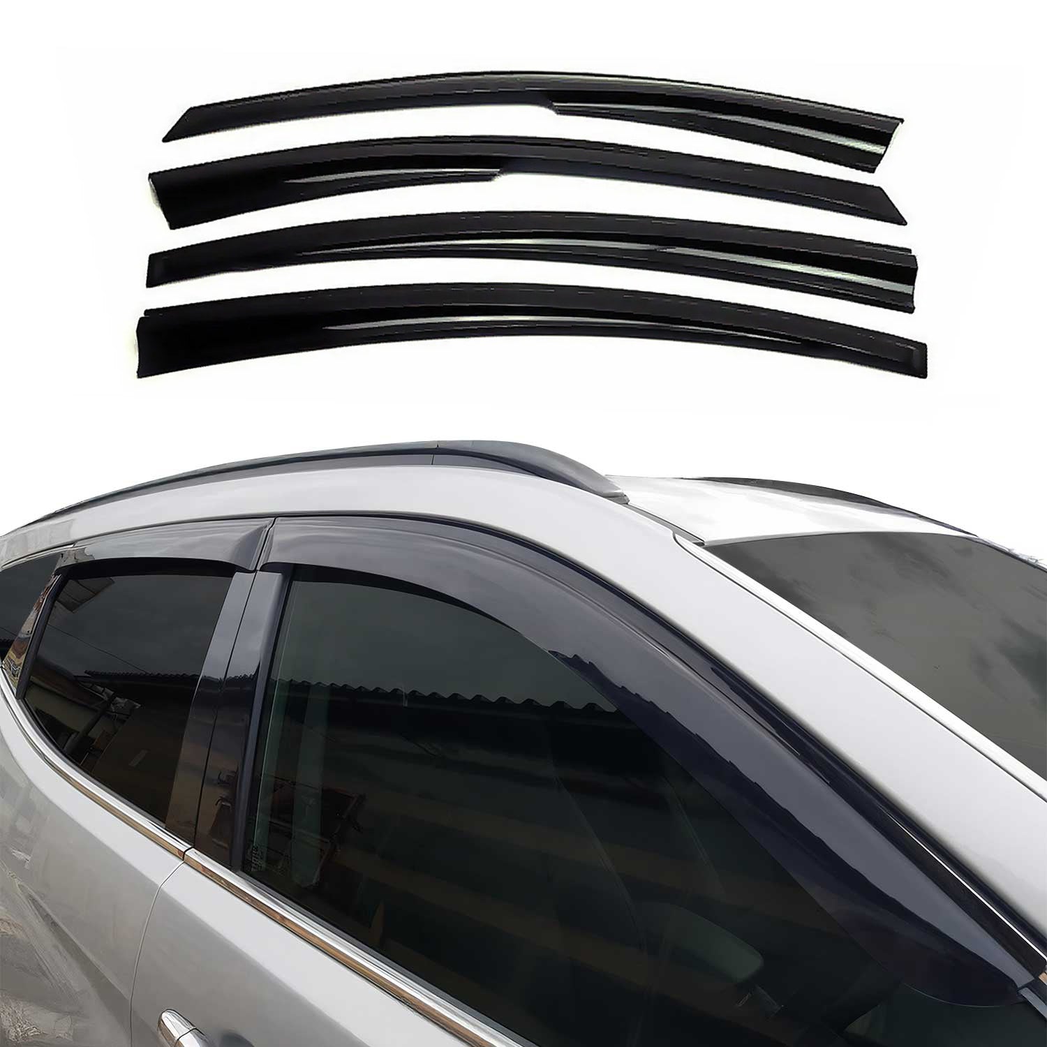 Déflecteurs De Vent Pluie D'air pour Opel Mokka A 2012-2020 Acrylique 4 Pcs