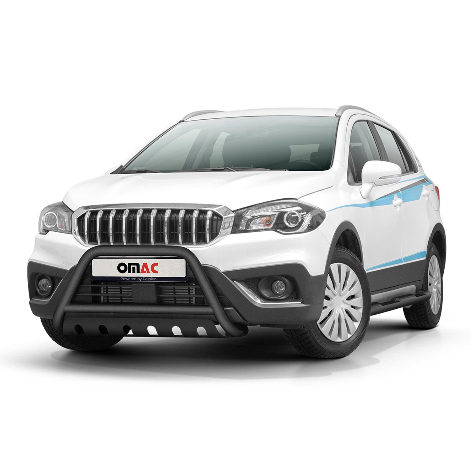Pare-Buffle Avant Pour Suzuki SX4 S-Cross 2016-2021 en Acier Inox Noir