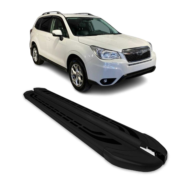 Marchepieds Latéraux pédale pour Subaru Forester 2013-2018 Aluminium Noir 2Pcs