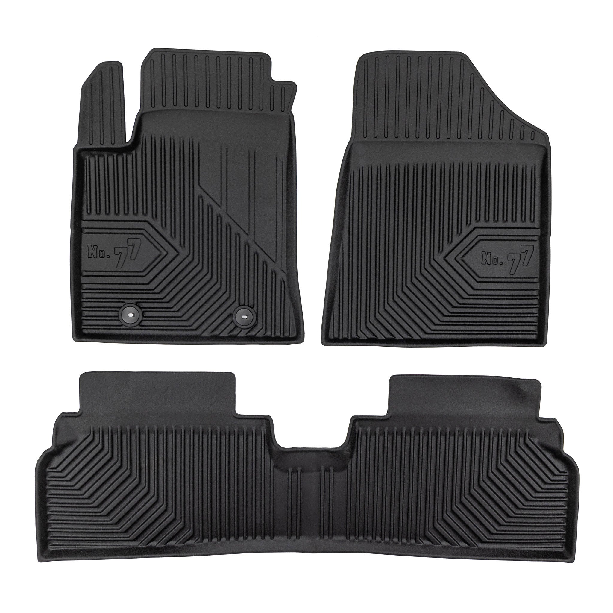 Tapis de Sol de Voiture pour Hyundai Kona Electric II 2024-2026 TPE Noir 3Pcs